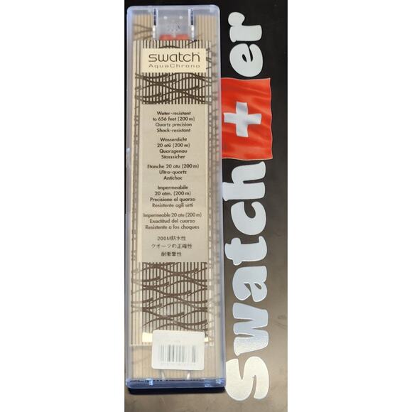 Swatch Chronograph watch LILLIBETH SBK104 1994 Aquachrono New old stock - Picture 10 of 10